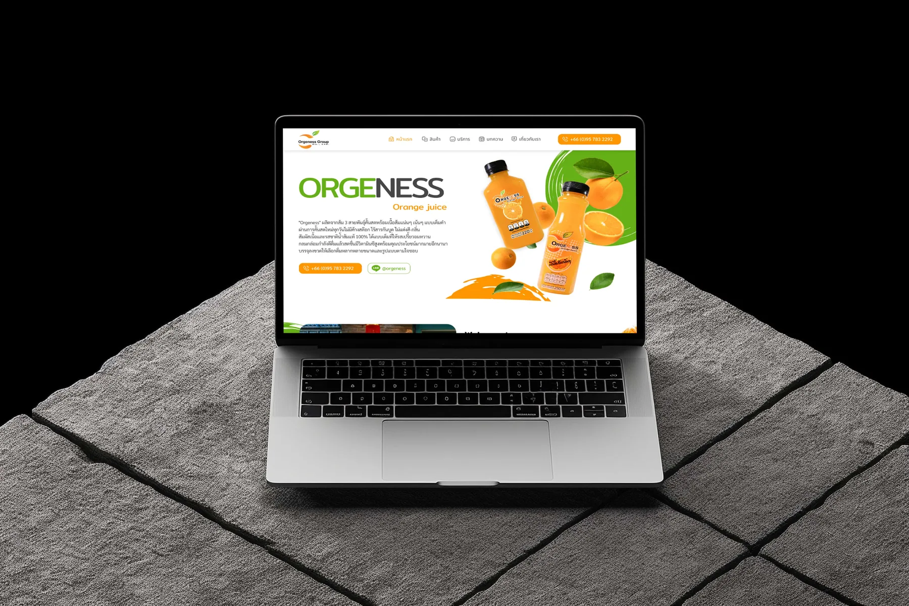 Orgeness Orange Juice Website — open the case study