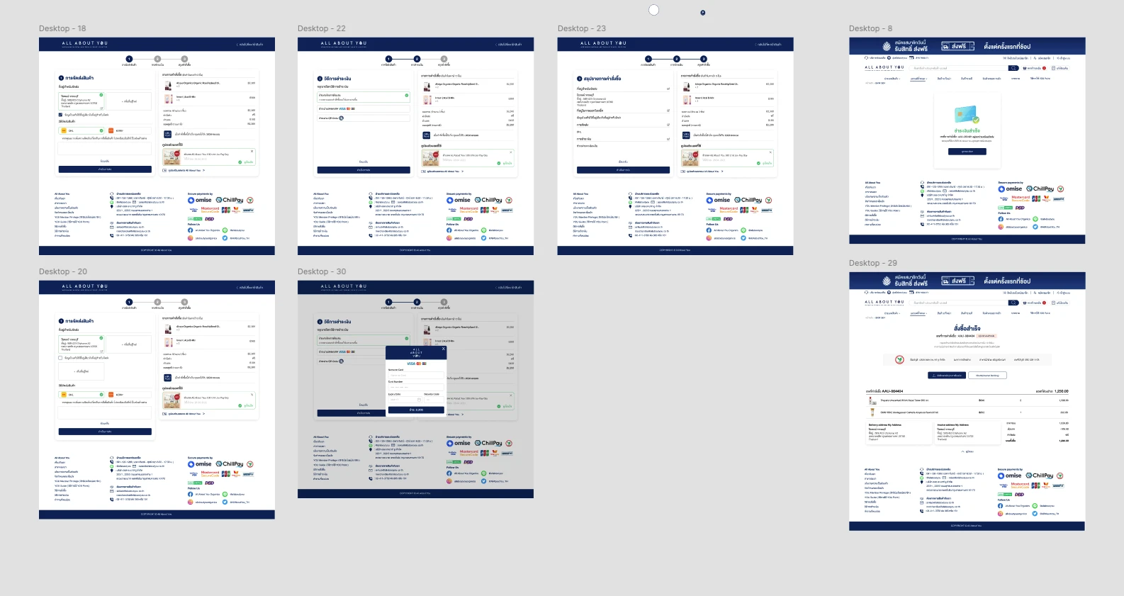 Checkout Screen Set — visual 1
