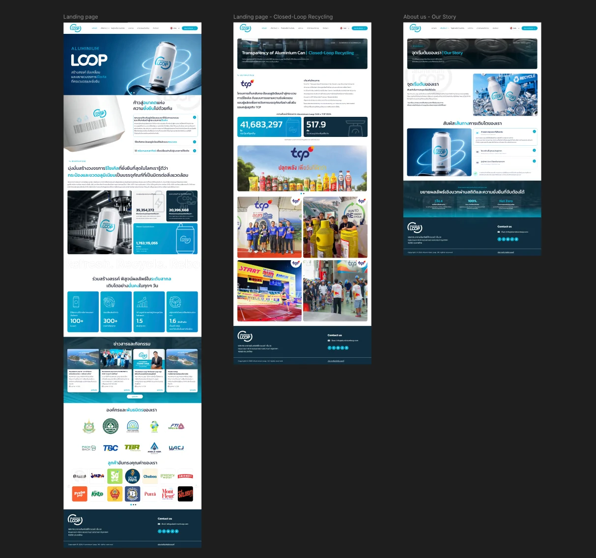Redesign: Landing and Closed-Loop Pages — visual 1