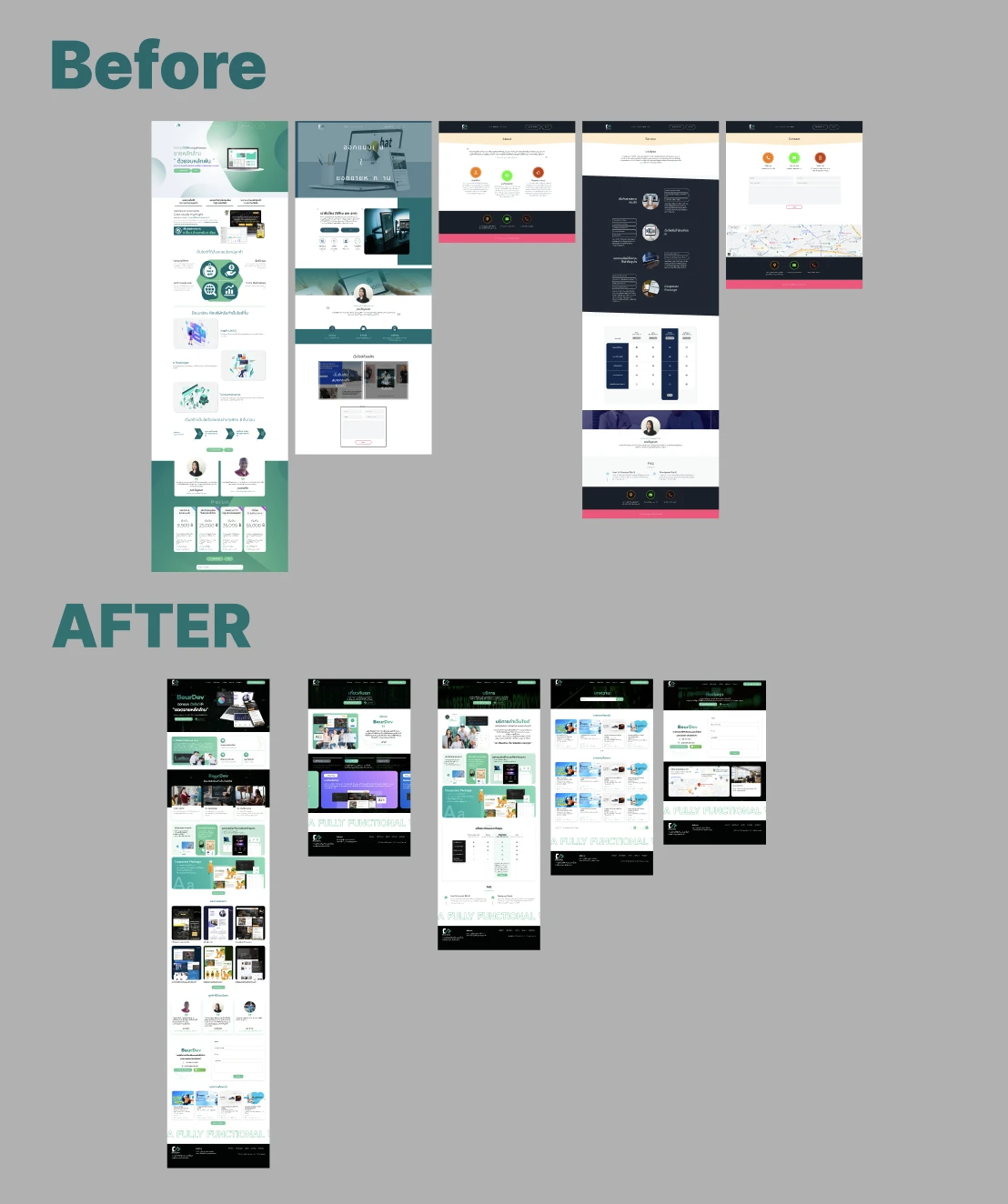 Before and After: Five Pages Rebuilt — visual 1