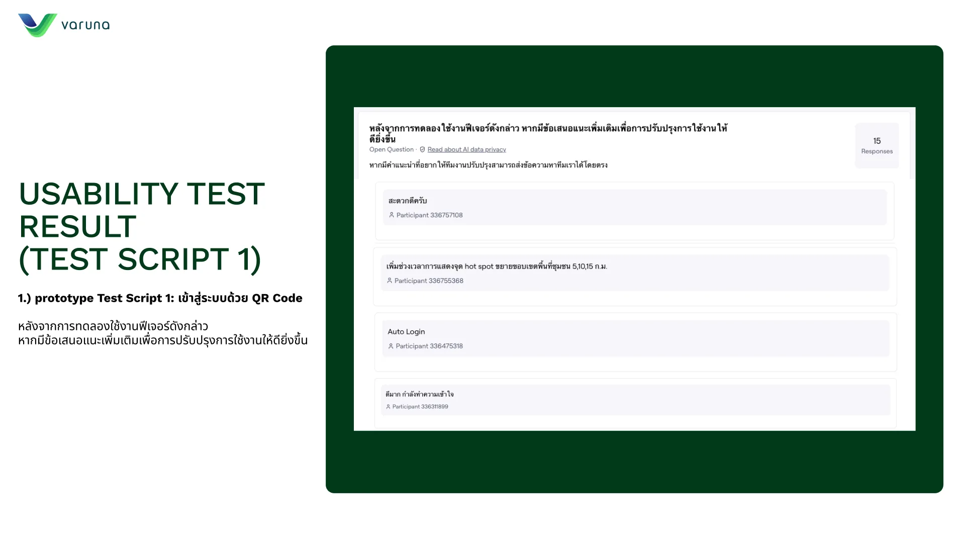 Test Scripts & Measured Results — visual 3